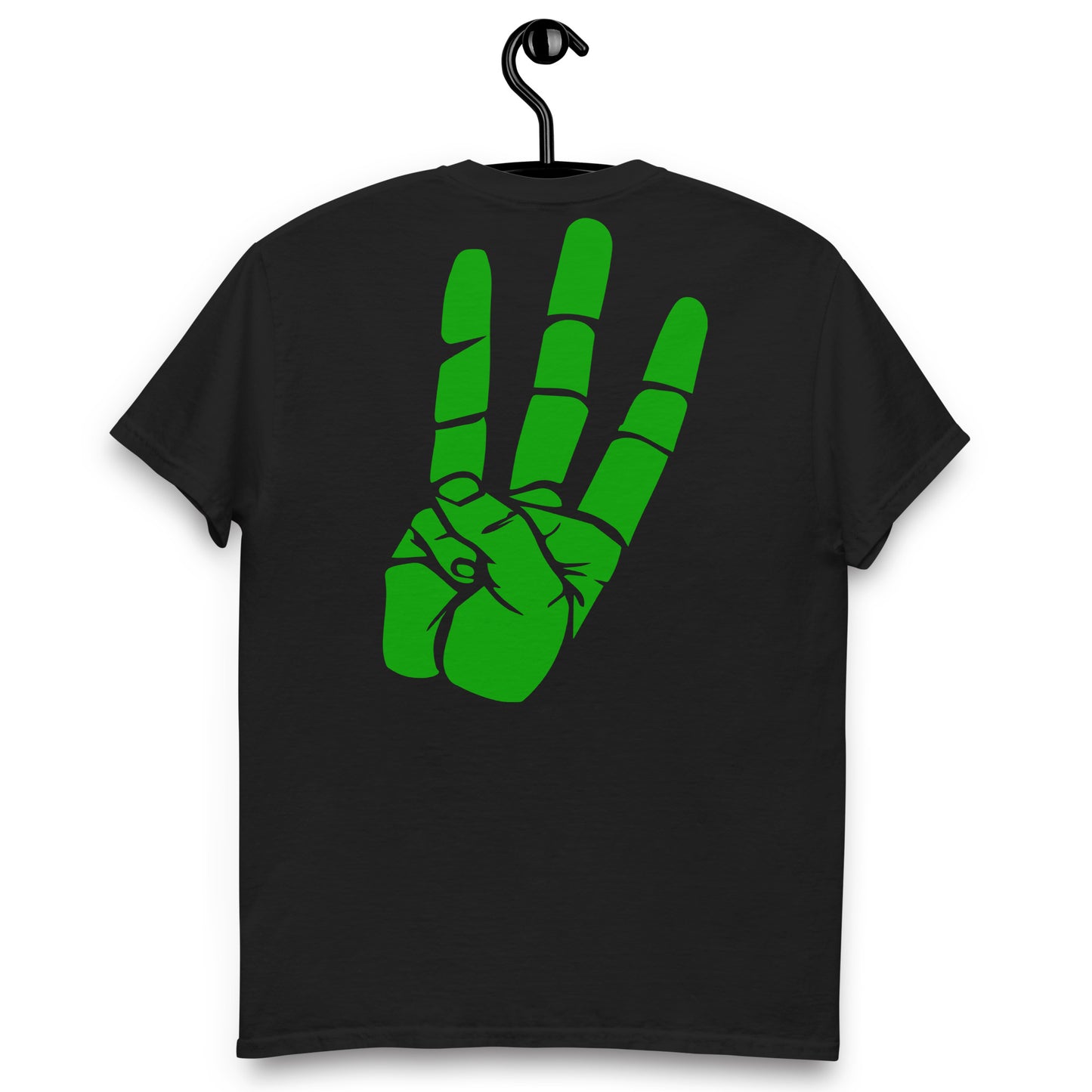 classic tee with "Best apology is a changed behavior" Green All Over