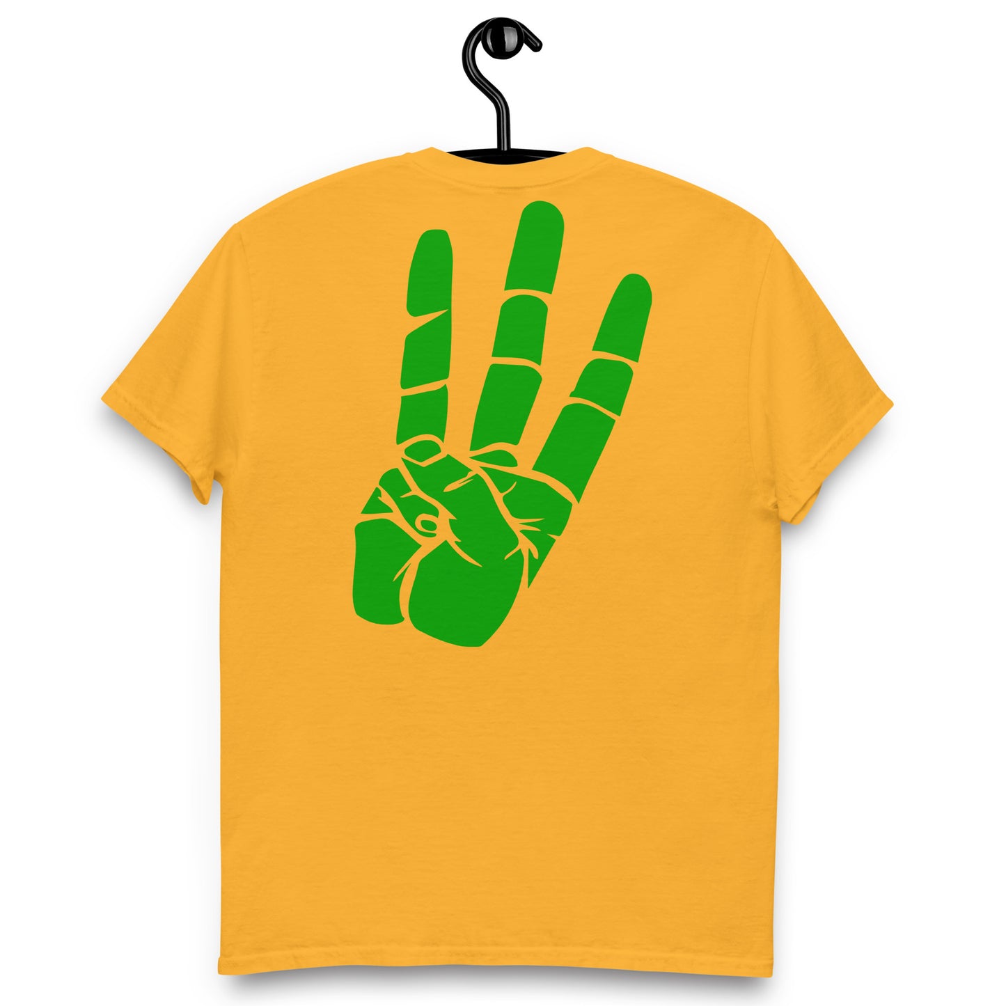 classic tee with "Best apology is a changed behavior" Green All Over