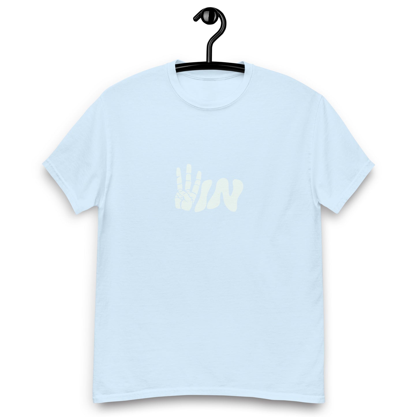 White Wavy WIN Men's classic tee