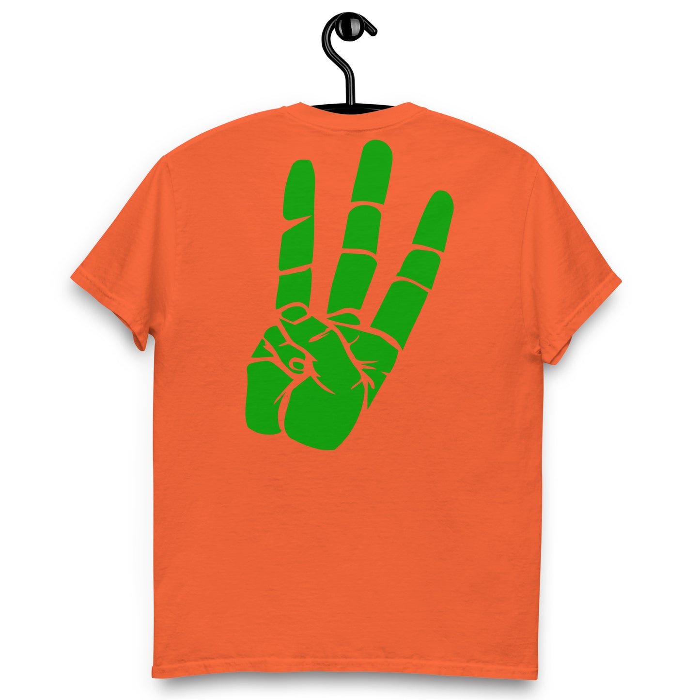classic tee with "Best apology is a changed behavior" Green All Over