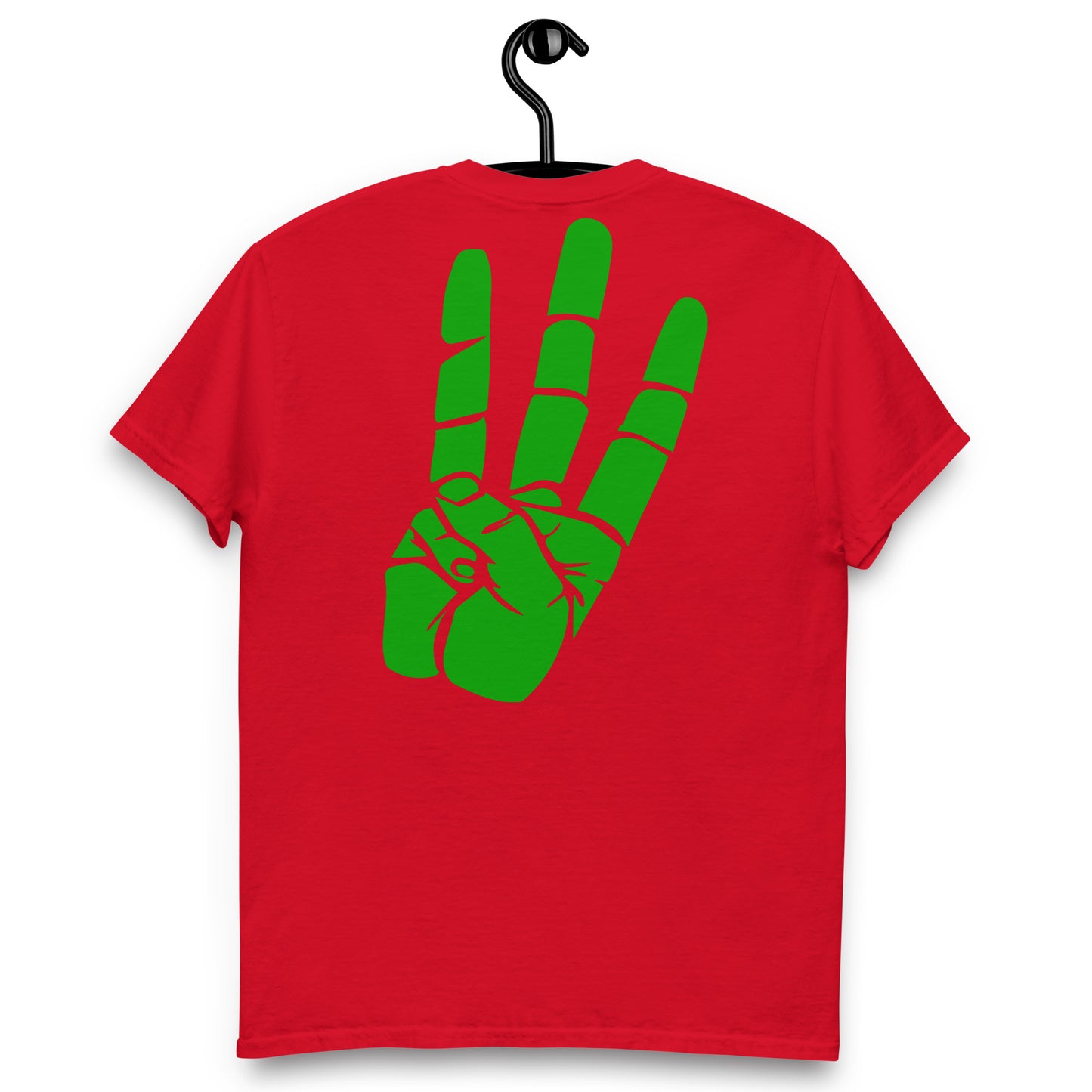 classic tee with "Best apology is a changed behavior" Green All Over