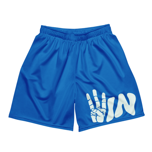 Blue Unisex mesh shorts