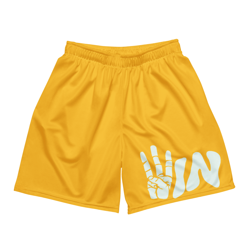 Yellow Unisex WIN shorts