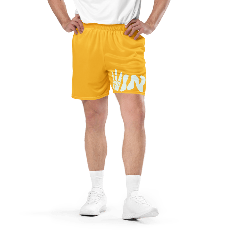 Yellow Unisex WIN shorts