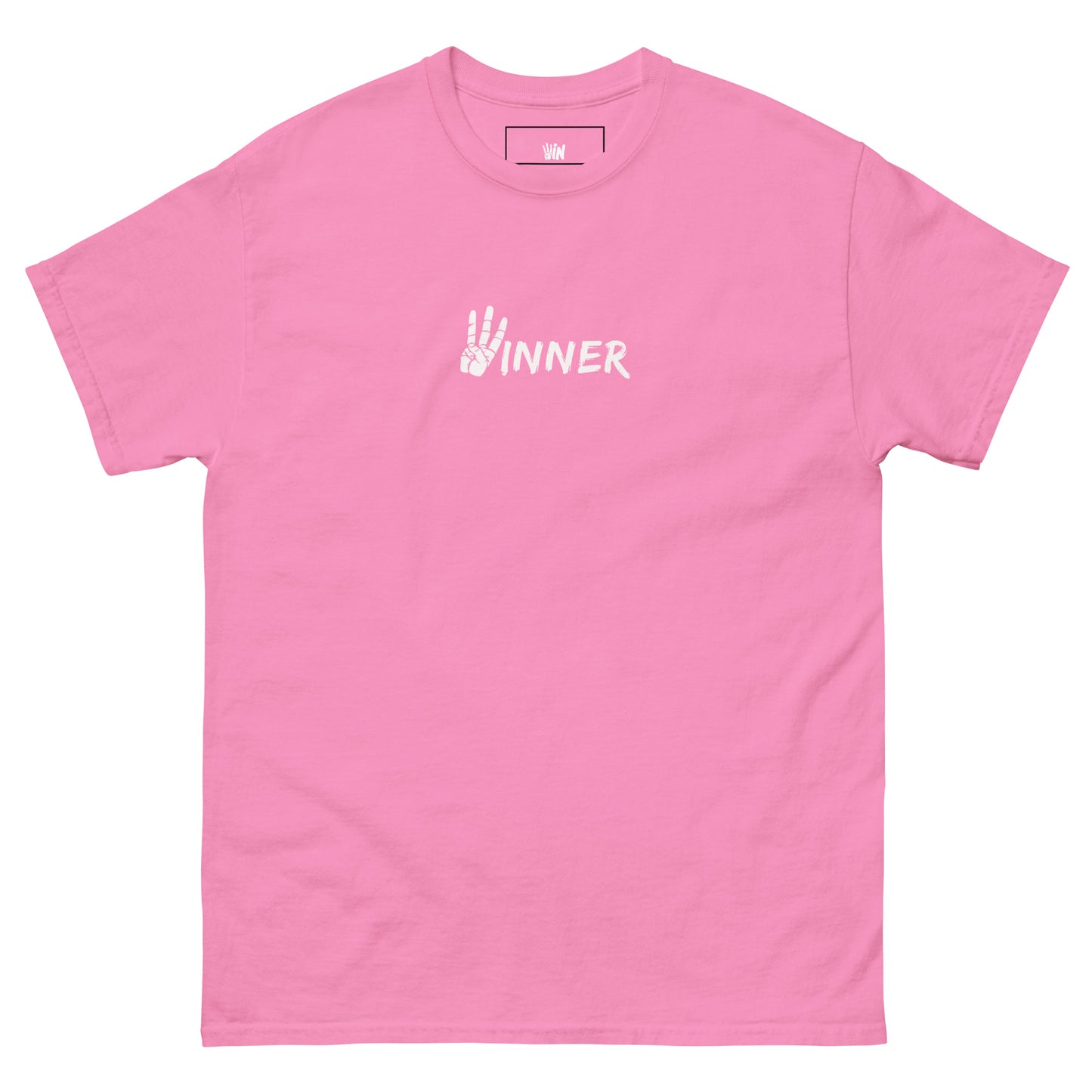 All White "WINNER" Classic Tee