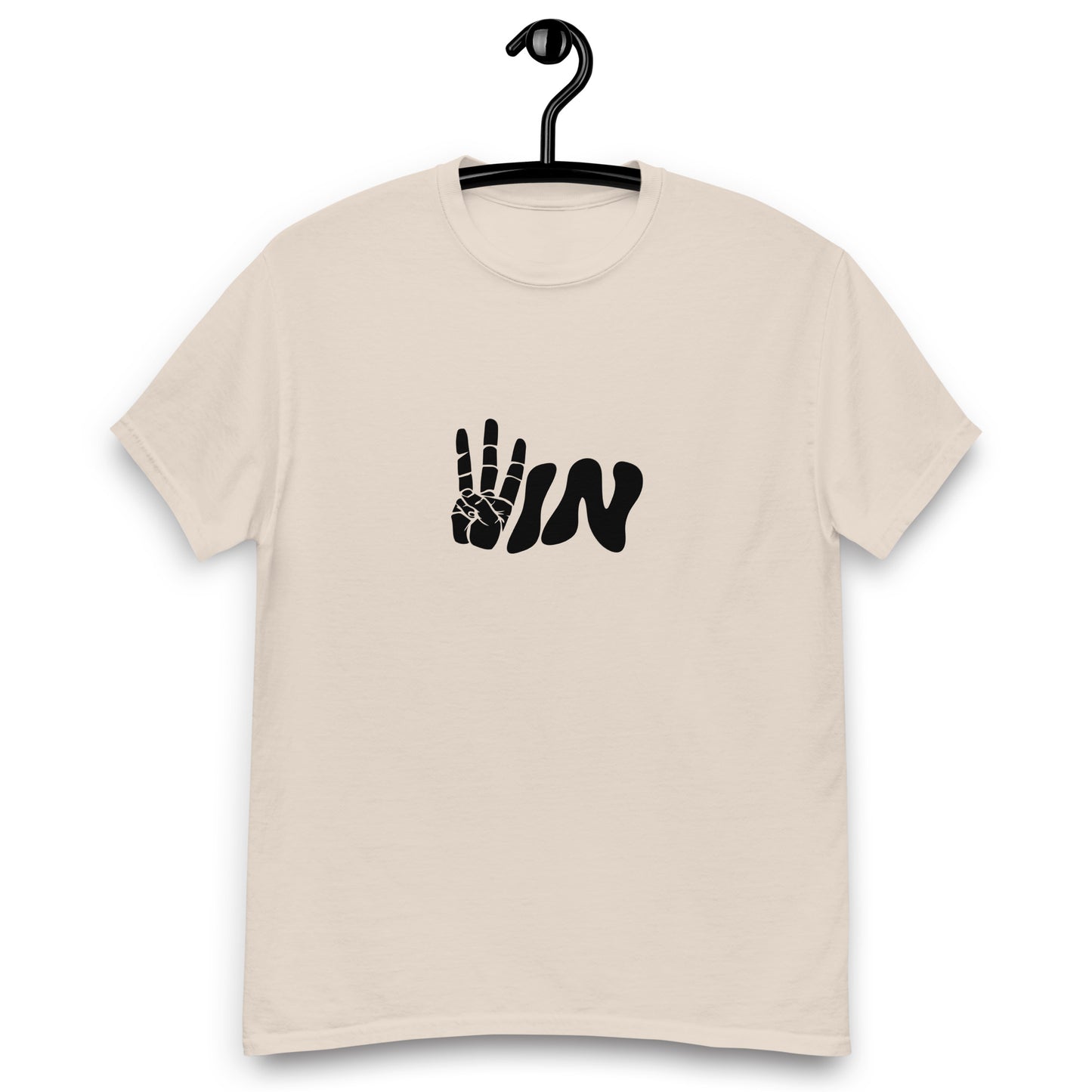 Black Wavy WIN Men's classic tee