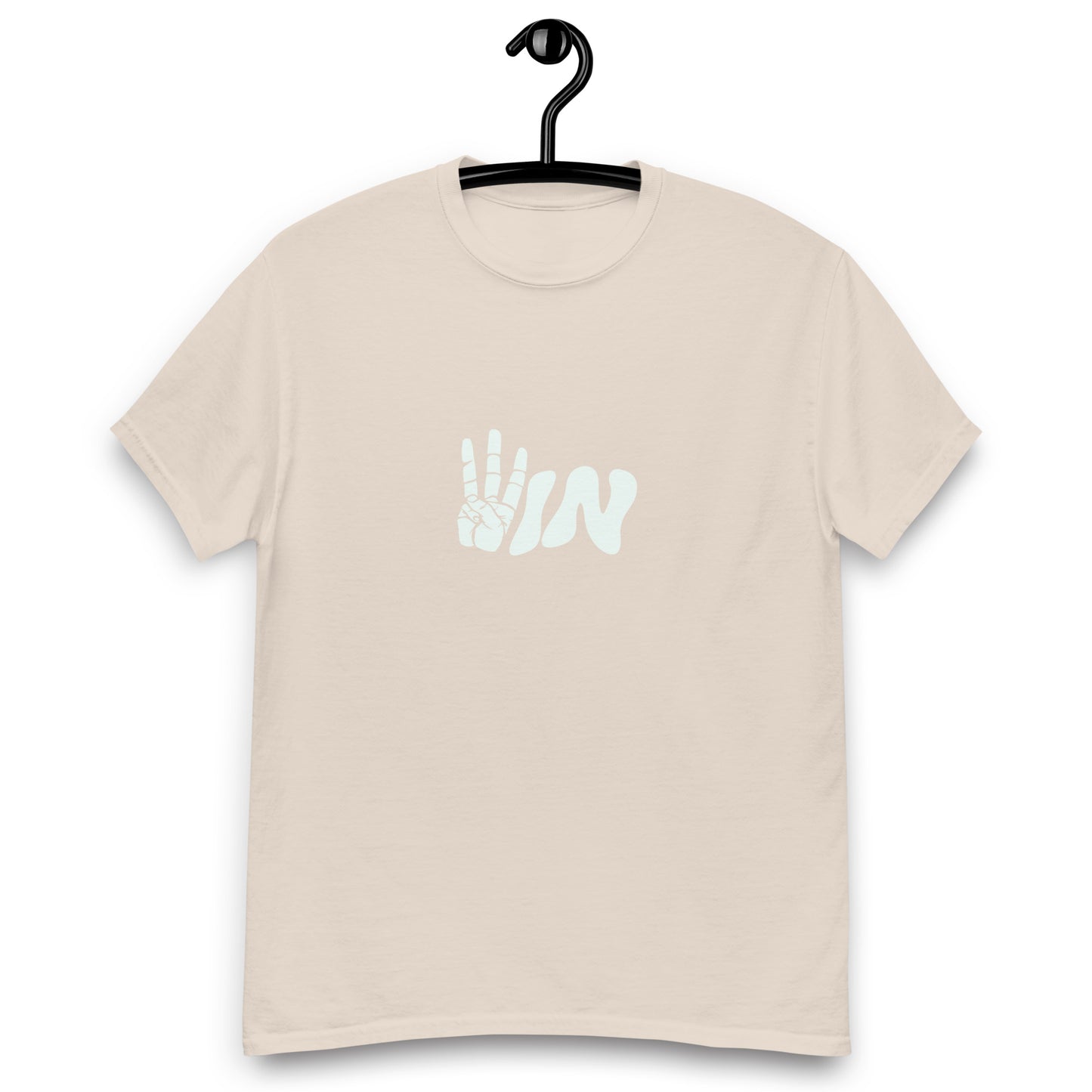 White Wavy WIN Men's classic tee