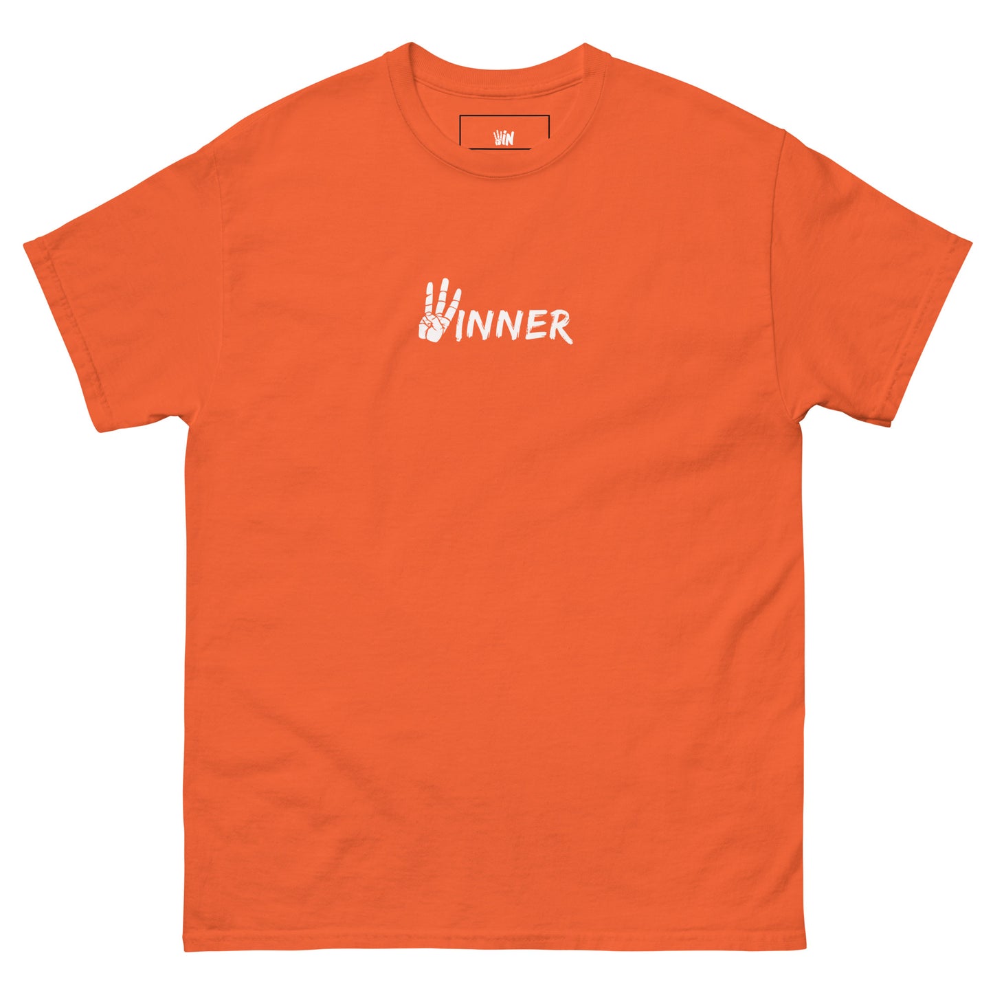 All White "WINNER" Classic Tee