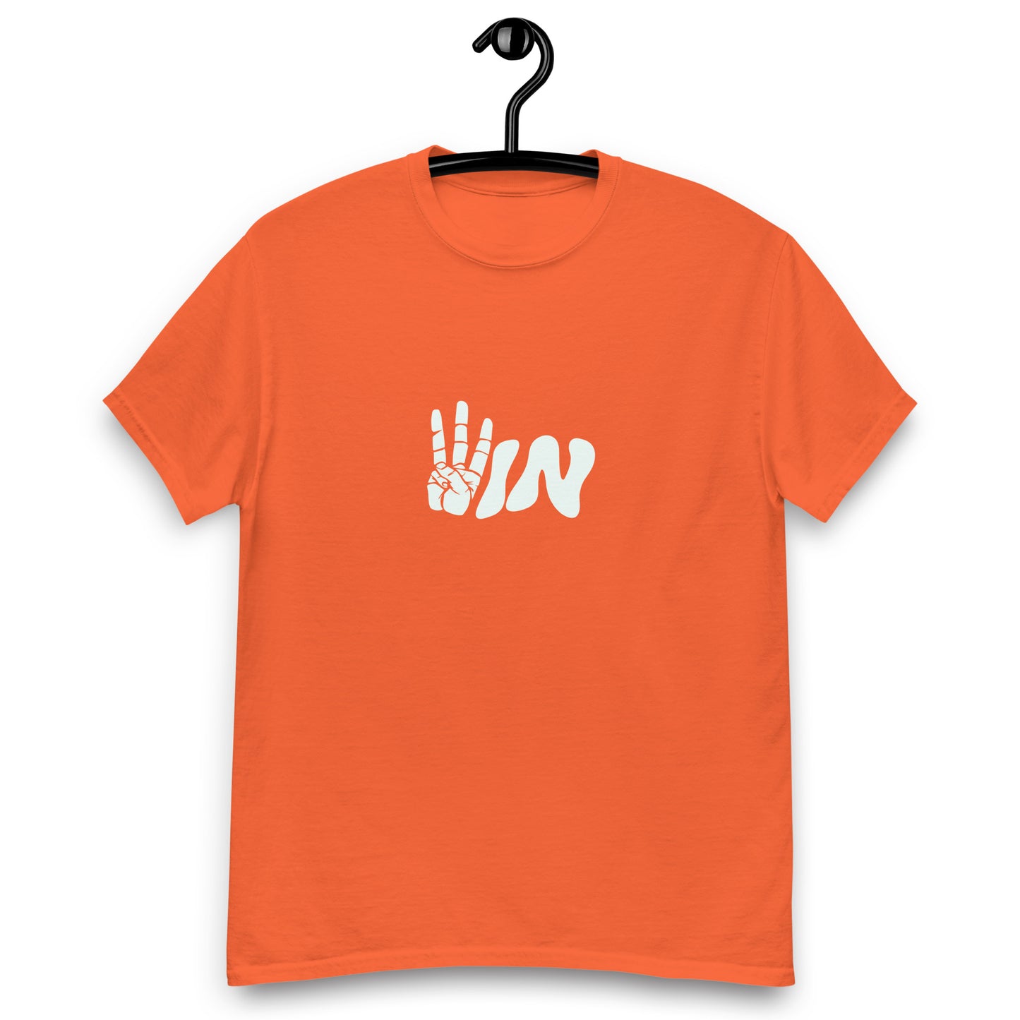 White Wavy WIN Men's classic tee