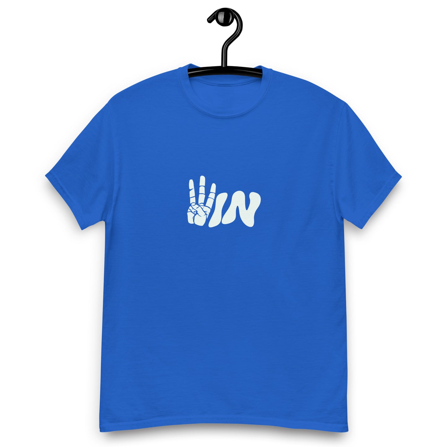 White Wavy WIN Men's classic tee