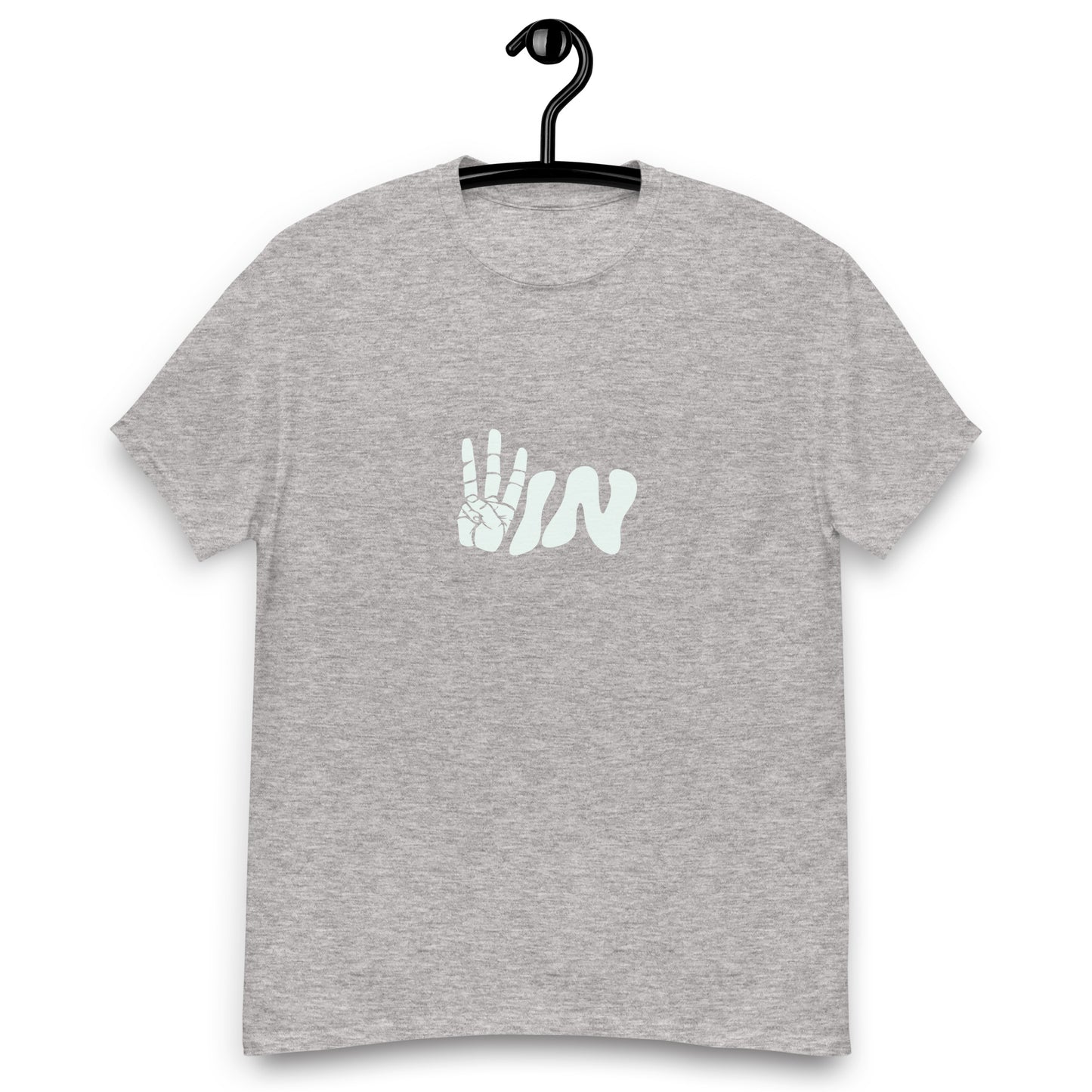 White Wavy WIN Men's classic tee