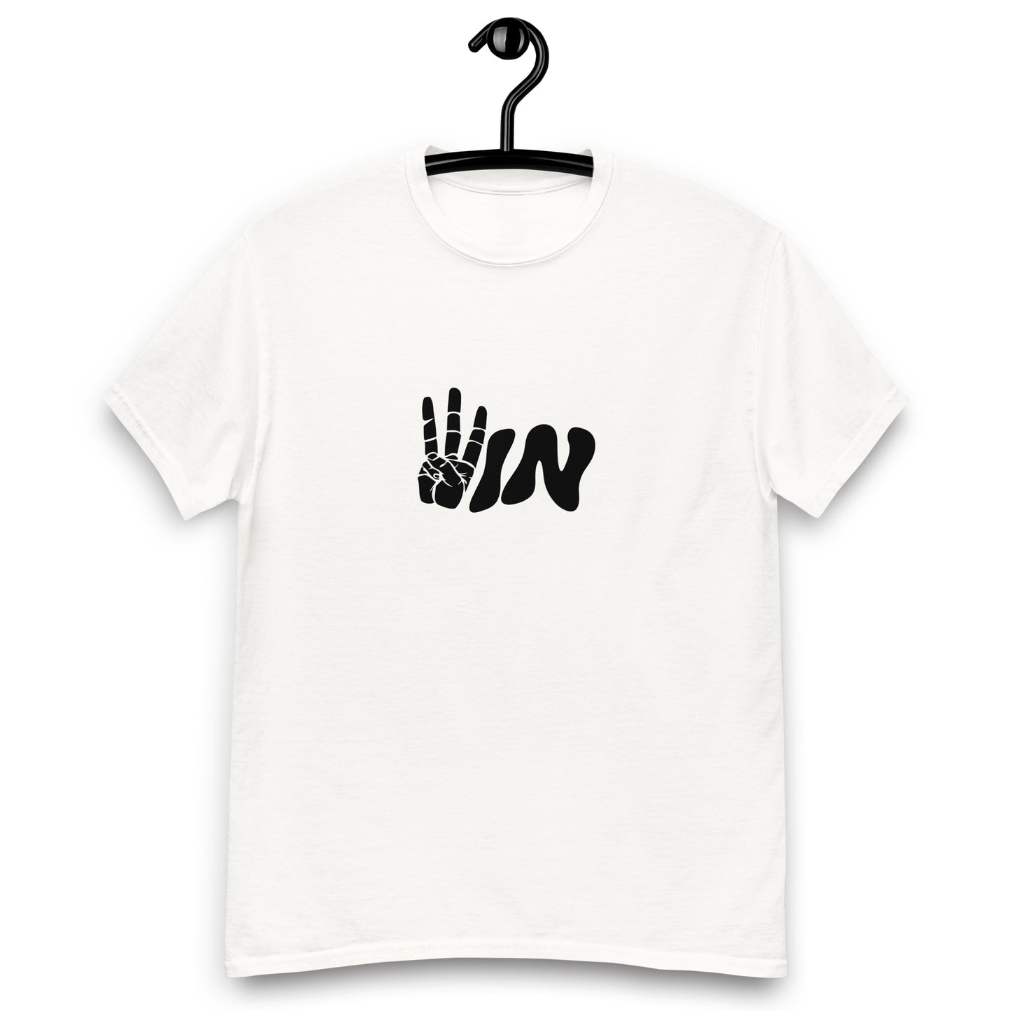 Black Wavy WIN Men's classic tee