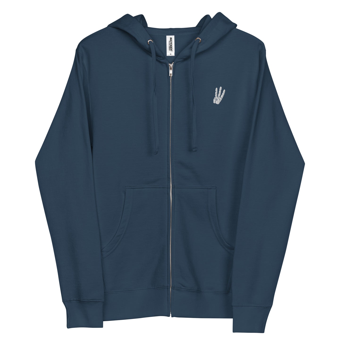 Embroidered WIN fleece zip up hoodie