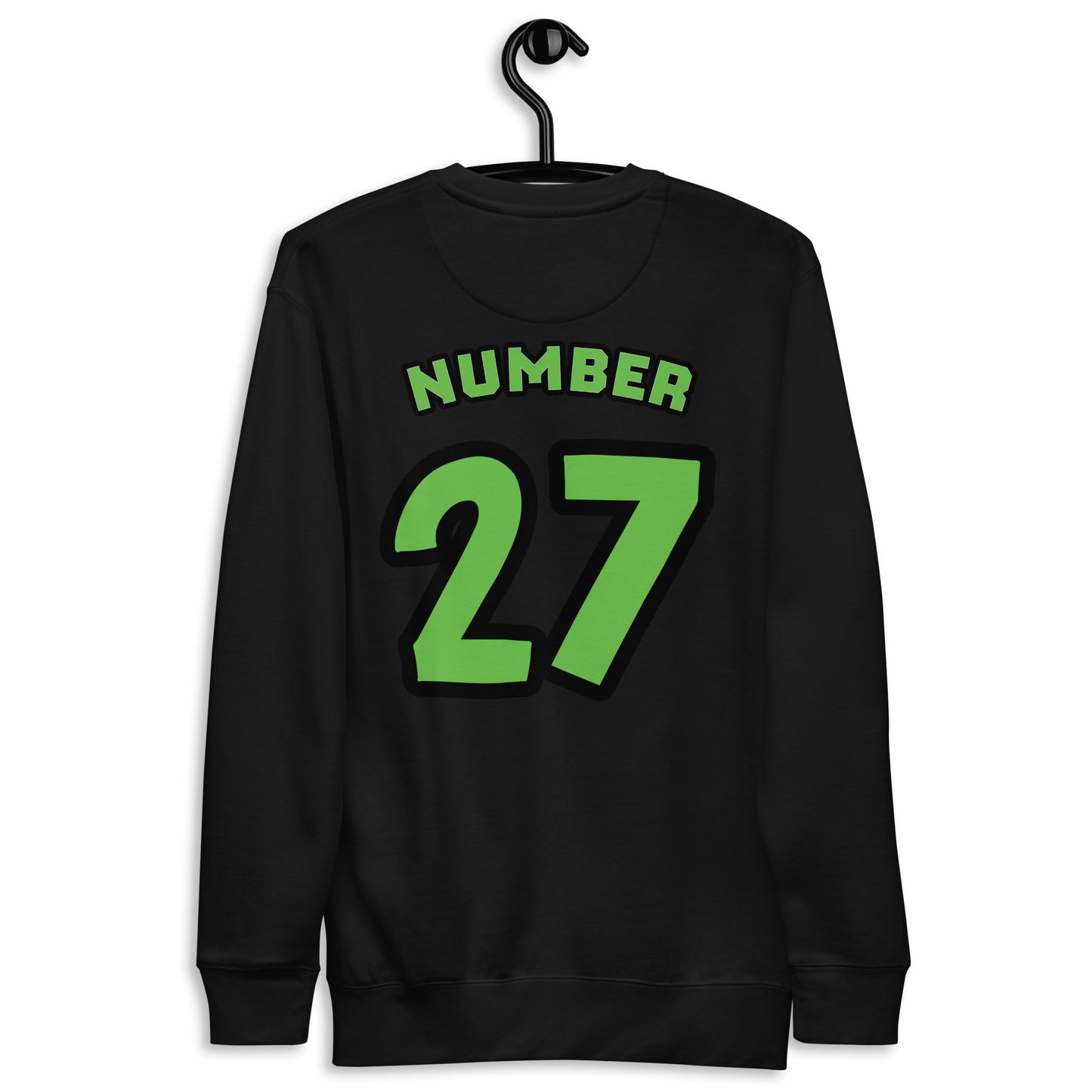 Premium Sweatshirt Green and Black Jersey with a Nipsey Hussle