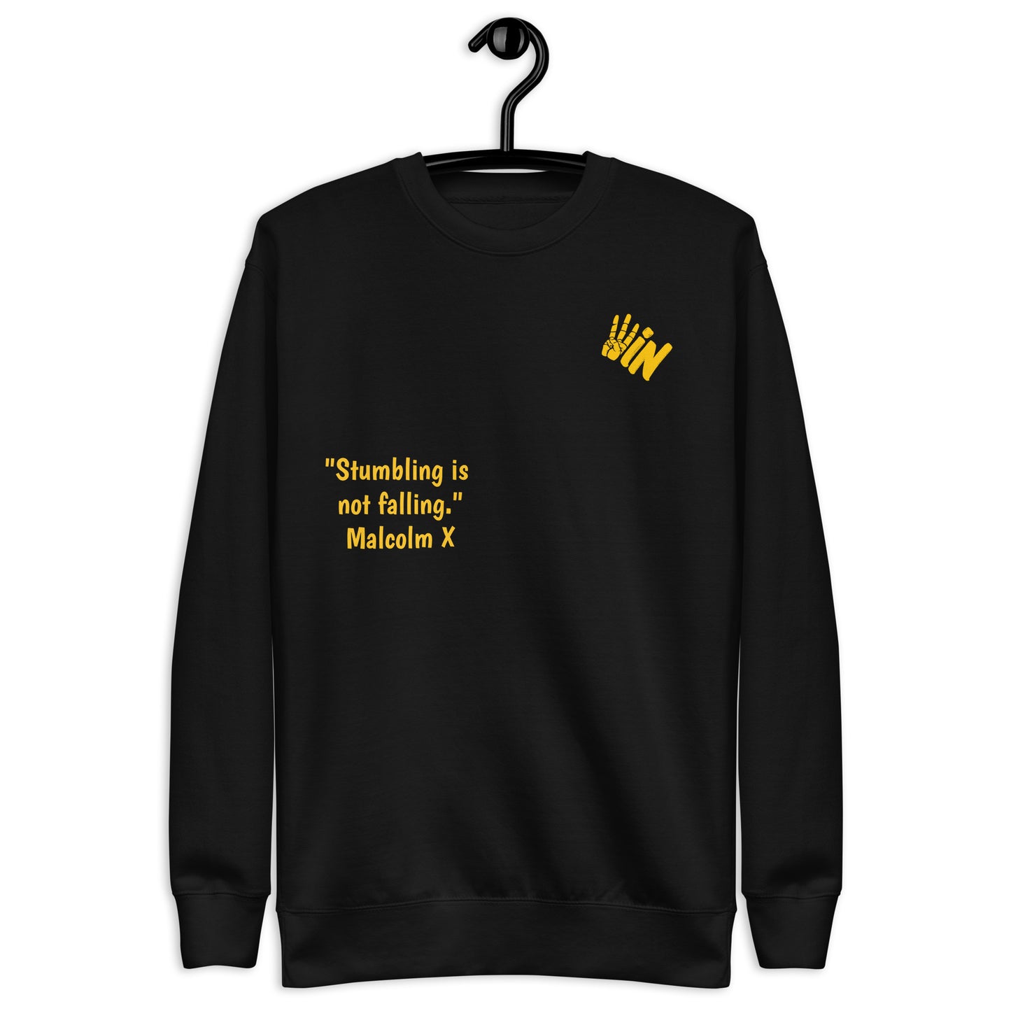 Green Unisex Premium Sweatshirt With Jersey Number and Malcolm X Quote