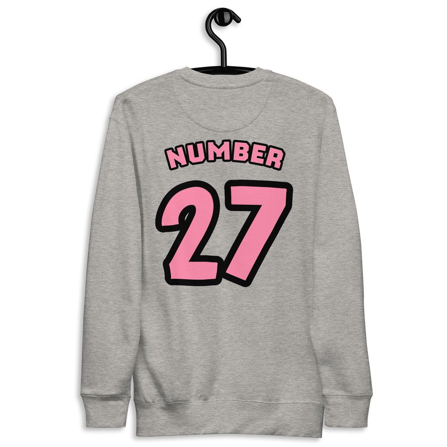 Unisex Premium Sweatshirt Pink Jersey With a Drake Quote