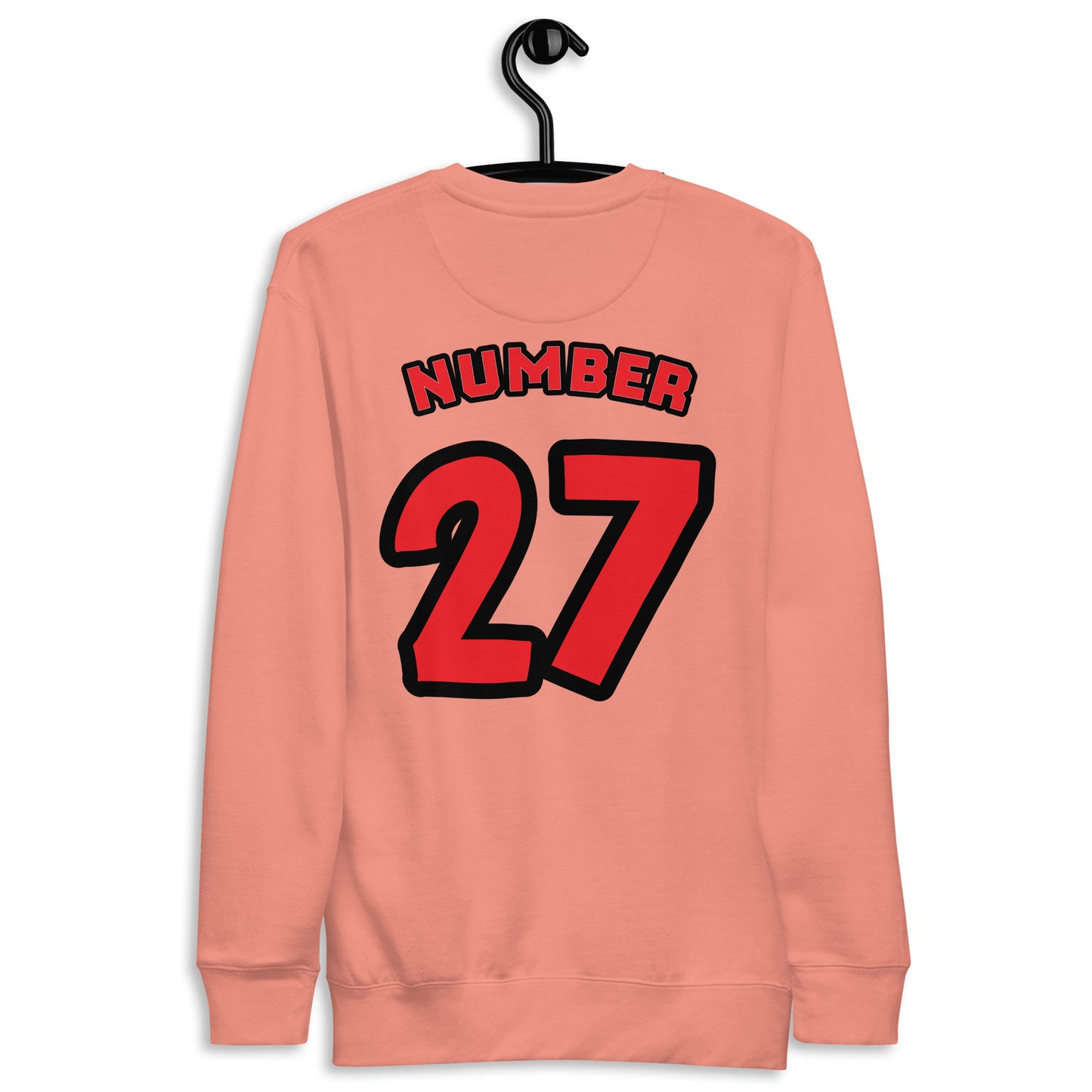 Unisex Premium Sweatshirt Red Jersey with Tupac Quote