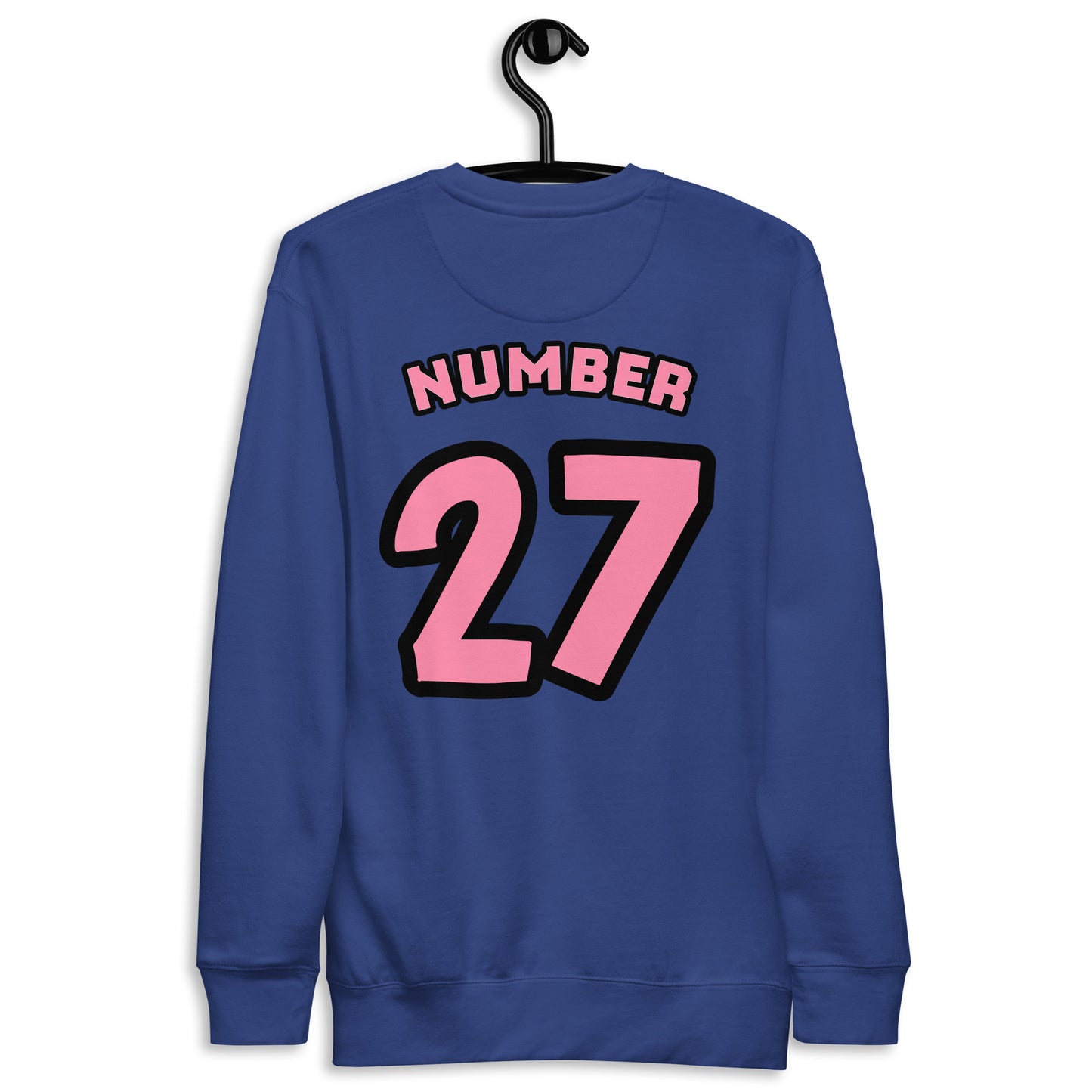 Unisex Premium Sweatshirt Pink Jersey With a Drake Quote