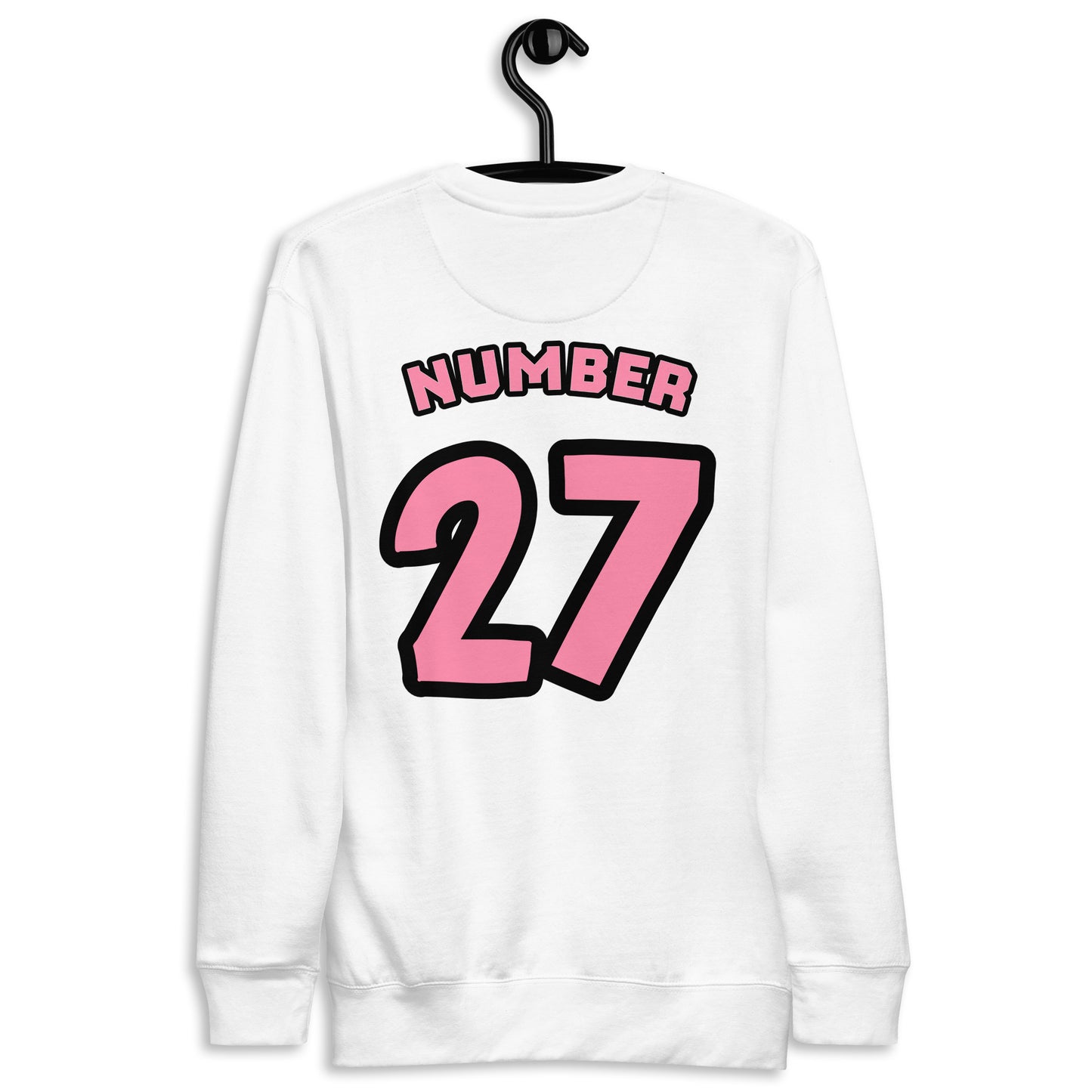 Unisex Premium Sweatshirt Pink Jersey With a Drake Quote