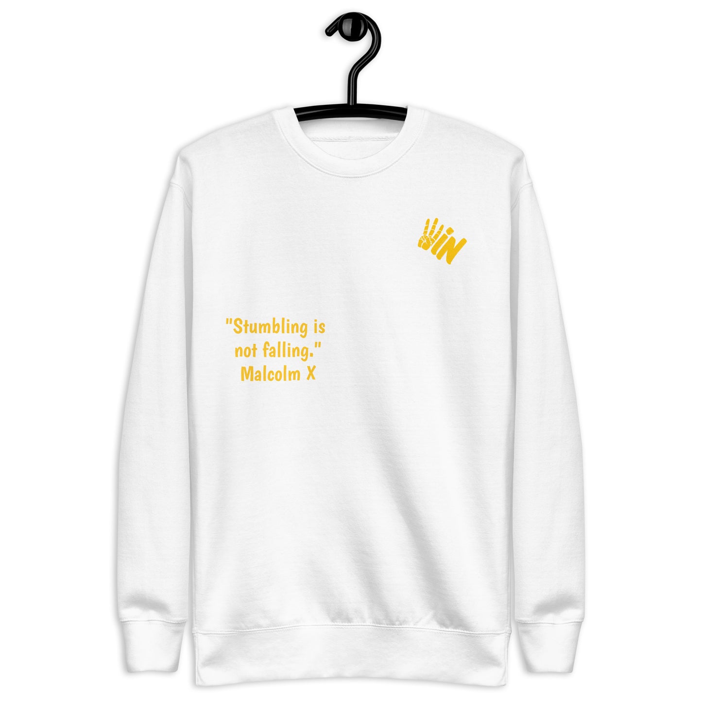 Green Unisex Premium Sweatshirt With Jersey Number and Malcolm X Quote